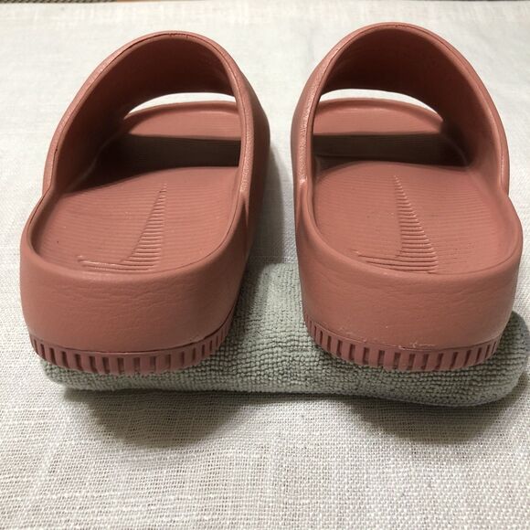 Nike Calm Slides Women 9 Men 8 slip on Sandals Terra Blush Pink Comfort Vacation - Picture 5 of 10